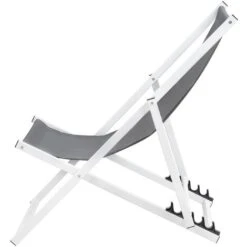 Tumbona De Jardín Gris Marco Aluminio Blanco Plegable Respaldo Ajustable Aire Libre Locri -Mano Mano Ventas 18021183 5
