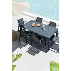 Mesa De Jardín Extensible Rectangular En Aluminio (180-240x100 Cm) Starmi SKLUM Gris Antracita -Mano Mano Ventas 18363041 3