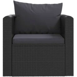 Sillón Con Cojines De Ratán Sintético Negro VidaXL -Mano Mano Ventas 18379401 4