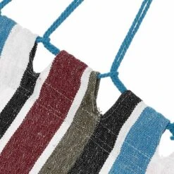 Detex Hamaca De Algodón Con Flecos Carga Máx.300kg Para 2 Personas 320x150cm Para Jardín Terraza Camping - Color A Elegir Azul -Mano Mano Ventas 18457649 4