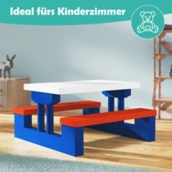 Spielwerk Juego De Muebles De Jardín Para Niños 1 Mesa 2 Bancos Con Sombrilla Mobiliario Infantil Exterior E Interior -Mano Mano Ventas 18458680 4