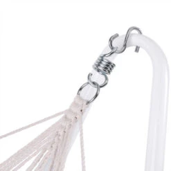 Deuba Hamaca De Algodón Con Estructura De Metal 200 X 80 Cm Para Jardín Exterior Mueble - Color A Elegir Negro -Mano Mano Ventas 18458824 3