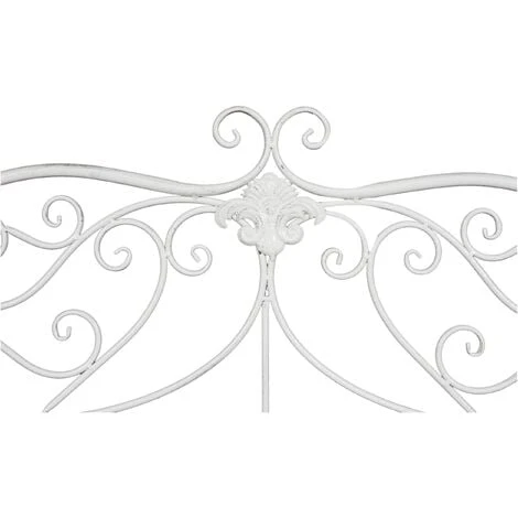 Banco De Asiento De Sofá De Jardín De Parque De Entrada De Interior Al Aire Libre De Hierro De Color Blanco 4 Banco De Asiento De Sofá De Jardín De Parque De Entrada De Interior Al Aire Libre De Hierro De Color Blanco - Imagen 4