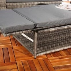 Mucola Muebles De Jardín Mesa Plegable Terraza Muebles De Ratán Gris Conjunto De Muebles De Ratán Conjunto De Jardín Terraza Cenar Comer Mesa -Mano Mano Ventas 18614789 4