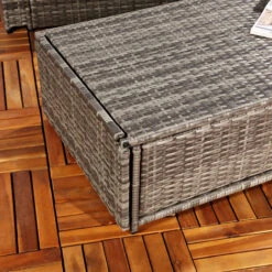 Mucola Muebles De Jardín Mesa Plegable Terraza Muebles De Ratán Gris Conjunto De Muebles De Ratán Conjunto De Jardín Terraza Cenar Comer Mesa -Mano Mano Ventas 18614789 5