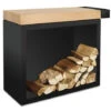 MESA DE CORTE DE TECA ALMACENAJE OFYR BUTCHER BLOCK BLACK BBS-90-TW