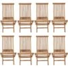 SALENTO - Sillas De Jardín Plegables De Teca - X8
