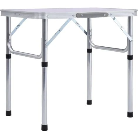 Mesa De Camping Plegable Aluminio Blanco 60x45 Cm VidaXL 1 Mesa De Camping Plegable Aluminio Blanco 60x45 Cm VidaXL