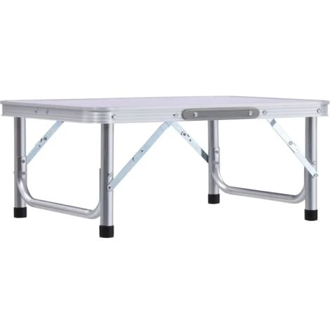 Mesa De Camping Plegable Aluminio Blanco 60x45 Cm VidaXL 3 Mesa De Camping Plegable Aluminio Blanco 60x45 Cm VidaXL - Imagen 3
