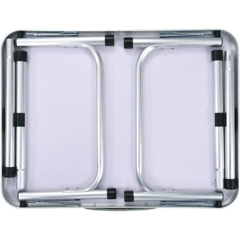 Mesa De Camping Plegable Aluminio Blanco 60x45 Cm VidaXL 4 Mesa De Camping Plegable Aluminio Blanco 60x45 Cm VidaXL - Imagen 4