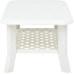 Mesa De Centro De Plástico Blanco 90x60x46 Cm VidaXL -Mano Mano Ventas 18800150 4
