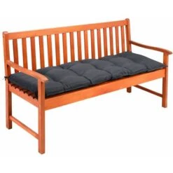 Detex Cojín Para Banco De 3 Plazas 145x45x8cm Almohadón Para Banco De Jardín Viscolástico - Varios Colores Antracita