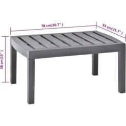 Mesa De Jardín De Plástico Moca 78x55x38 Cm VidaXL -Mano Mano Ventas 18904794 5