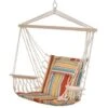 OUTSUNNY Silla Colgante Para Exterior Interior De Rayas 100x106cm Carga Máx. 100 Kg