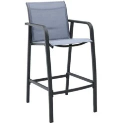 Sillas Altas De Jardín 2 Unidades Textilene Gris VidaXL -Mano Mano Ventas 19322443 2