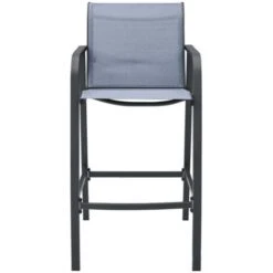 Sillas Altas De Jardín 2 Unidades Textilene Gris VidaXL -Mano Mano Ventas 19322443 4