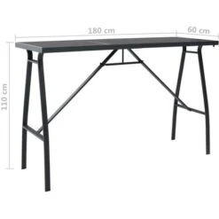 Mesa Alta De Jardín Vidrio Templado 180x60x110 Cm VidaXL -Mano Mano Ventas 19322453 3