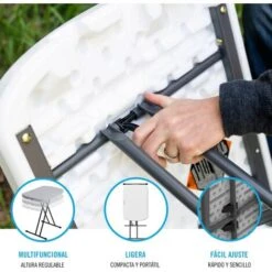 Lifetime Mesa Auxiliar Plegable Ajustable En Altura 66 X 46 X 61-71 Cm -Mano Mano Ventas 19362824 3