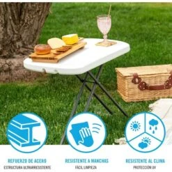 Lifetime Mesa Auxiliar Plegable Ajustable En Altura 66 X 46 X 61-71 Cm -Mano Mano Ventas 19362824 4