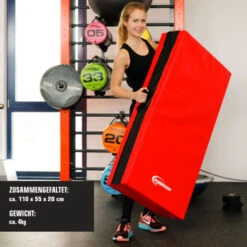 Eyepower Colchoneta Para Volteretas RG20 240x120x5cm Espesa Plegable Rojo-Negro -Mano Mano Ventas 19577623 3