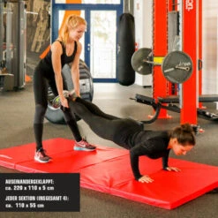 Eyepower Colchoneta Para Volteretas RG20 240x120x5cm Espesa Plegable Rojo-Negro -Mano Mano Ventas 19577623 5