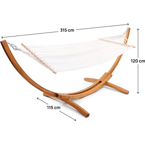 Hamaca De Madera Con Lona De Algodón Dallas - 3 M - Crudo 3 Hamaca De Madera Con Lona De Algodón Dallas - 3 M - Crudo - Imagen 3