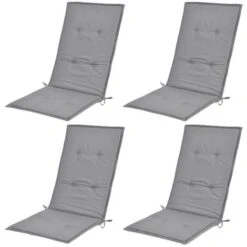 Hommoo Cojines Para Sillas De Jardín 4 Unidades Grises 120x50x3 Cm -Mano Mano Ventas 21174218 4