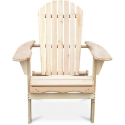 Silla De Jardín Adirondack - Madera Madera Natural Clara - Madera De Pino