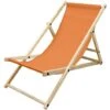 Silla De Playa Plegable Madera Tumbona Naranja Para Jardín Hamaca Impermeable
