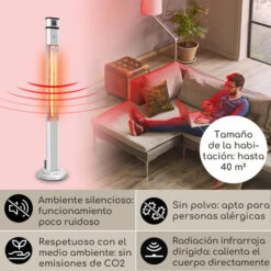 Blumfeldt Heat Guru Plus Radiador 2000 W 3 Niveles De Calor Mando A Distancia Plateado -Mano Mano Ventas 22853971 3