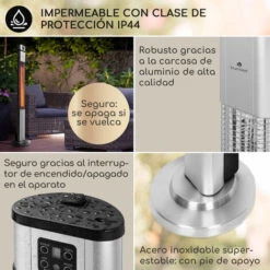 Blumfeldt Heat Guru Plus Radiador 2000 W 3 Niveles De Calor Mando A Distancia Plateado -Mano Mano Ventas 22853971 4