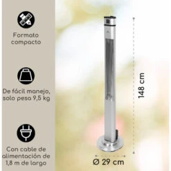 Blumfeldt Heat Guru Plus Radiador 2000 W 3 Niveles De Calor Mando A Distancia Plateado -Mano Mano Ventas 22853971 5