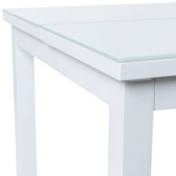 Mesa De Centro Elevable Para Exterior De Cristal Y Aluminio Blanca, De 120x60x48 Cm - -Mano Mano Ventas 22913481 3
