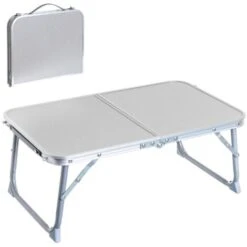 Mesa De Camping Plegable De Acero - (20x34x56, Gris)