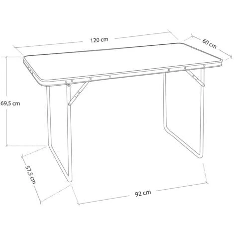 Mesa De Camping Plegable De Acero - (60x50x70, Gris) 3 Mesa De Camping Plegable De Acero - (60x50x70, Gris) - Imagen 3