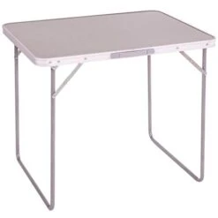 Mesa De Camping Plegable De Acero - (70x60x80, Gris)