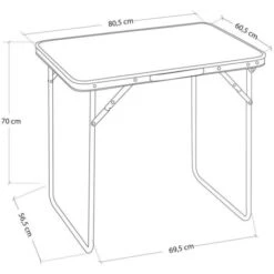 Mesa De Camping Plegable De Acero - (70x60x80, Gris) -Mano Mano Ventas 22914220 3
