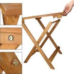 Mesa De Jardín Exterior Plegable De Madera Pino Terazza Café Plegable Portátil -Mano Mano Ventas 22986230 3