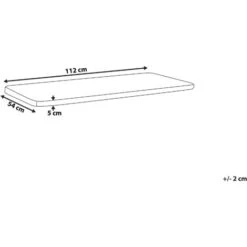 Cojín De Asiento Para Exterior Colchón Para Banco Resistente Al Agua Poliéster Gris Pardo 112 X 54 Cm Jardín Vivara -Mano Mano Ventas 23859671 3