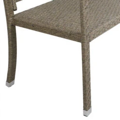 Casaria Banco De Jardín Poliratán Muy Resistente Y Espacioso Carga Hasta 320 Kg 122x87x60cm Para Exteriores Resiste Intemperie Y Rayos UV Crema -Mano Mano Ventas 24114732 3