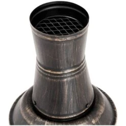 Chimenea De Jardín Estufa Para Exteriores Fabricada En Acero 90 Cm Abierta 360° -Mano Mano Ventas 24396403 3