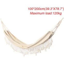 Silla Colgante Con Columpio Hamaca 200X100CM - 2 Personas - Macramé