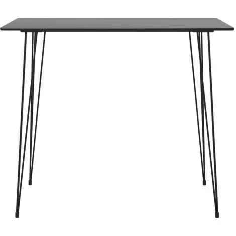 Mesa Alta Y Taburetes De Bar 5 Piezas Negro VidaXL 4 Mesa Alta Y Taburetes De Bar 5 Piezas Negro VidaXL - Imagen 4