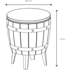 Mesa Nevera Para Jardín De Resina Cosmopolitan Beige Gardiun Capacidad 37 L 48,5x48,5x57/82 Cm Función 3 En 1 -Mano Mano Ventas 27616622 5