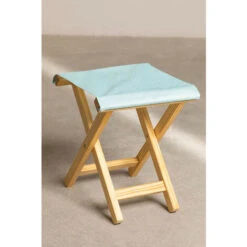 Taburete Plegable En Madera Dalma Colors SKLUM Azul Isla Paraíso -Mano Mano Ventas 28042098 4