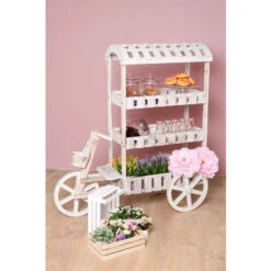 Carritos Candy Bar - Carrito Candy Bar Peach Blanco Envejecido