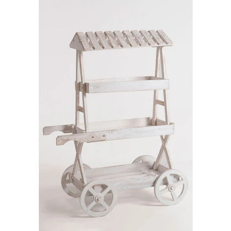 Carritos Candy Bar - Carrito Candy Bar Cloud Blanco Envejecido 2 Carritos Candy Bar - Carrito Candy Bar Cloud Blanco Envejecido - Imagen 2