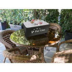 Brasero Exterior En Acero Negro 2 En 1 Con Nevera -Mano Mano Ventas 28602906 3