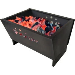 Brasero Exterior En Acero Negro 2 En 1 Con Nevera -Mano Mano Ventas 28602906 5