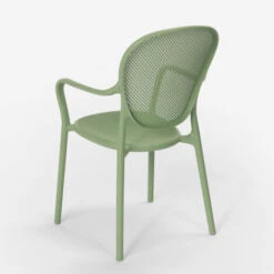 Silla De Comedor Moderna Para Bar, Restaurante Y Cocina Al Aire Libre En Polipropileno Clara Color: Verde Oscuro -Mano Mano Ventas 28760741 4